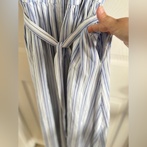 Ashley Stewart Dress Cotton Blend‎ Belted Maxi With Pockets Size 14/16 - Picture 9 of 9